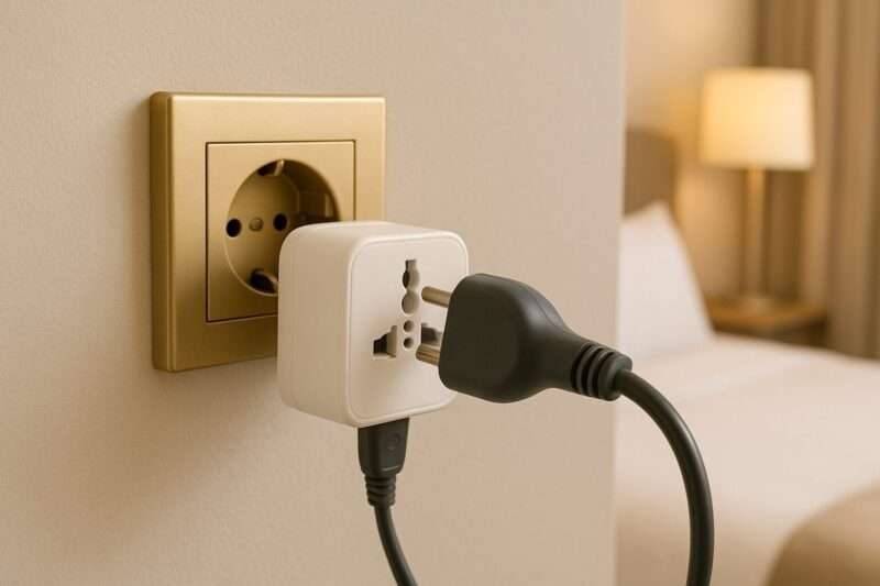 海外のホテルのコンセントとアダプター