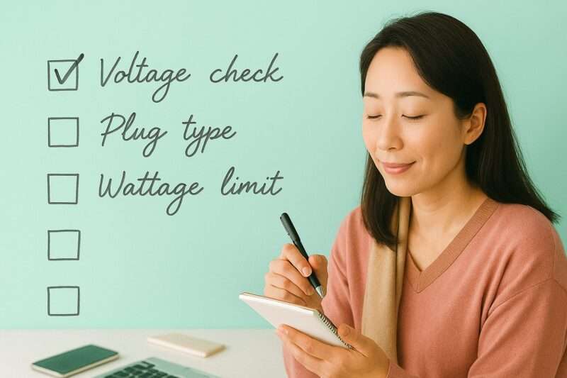 チェックリストと女性