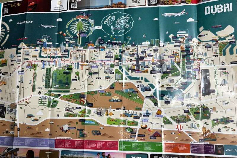 ドバイのマップ