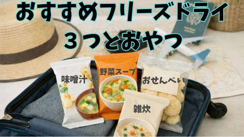 おすすめのフリーズドライ３つとおやつ