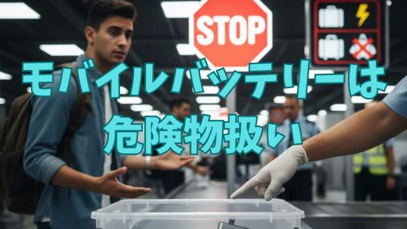 モバイルバッテリーは危険物扱い