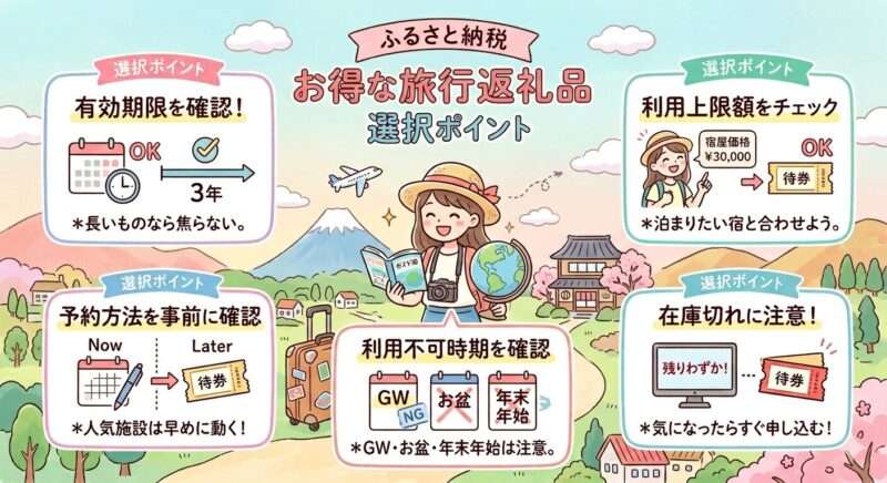 ふるさと納税旅の返礼品チェックポイント