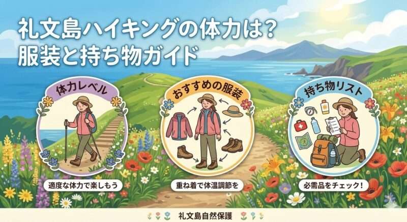 礼文島ハイキングの体力・服装・持ち物