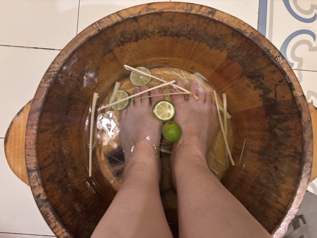 ベトナム・ホイアンのホテルシルコテルホイアンのスパの足湯