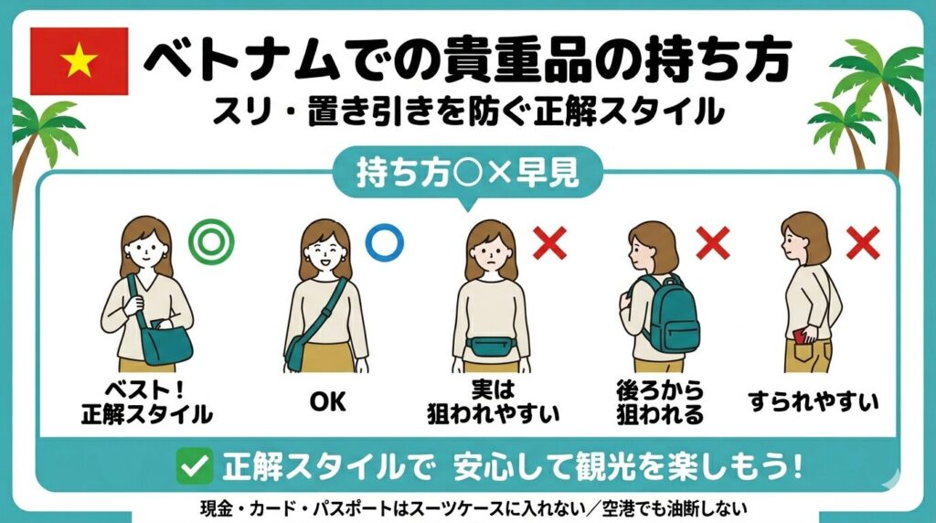 海外旅行中の貴重品の持ち方・スリや置き引きを防ぐ