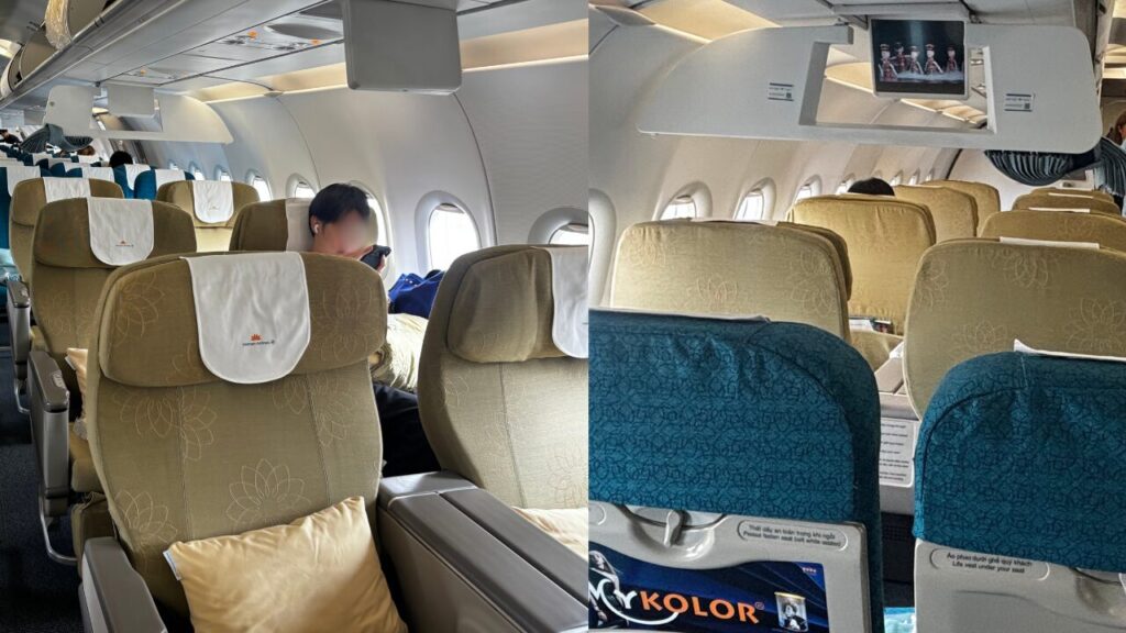 ベトナム航空のビジネスクラスの座席