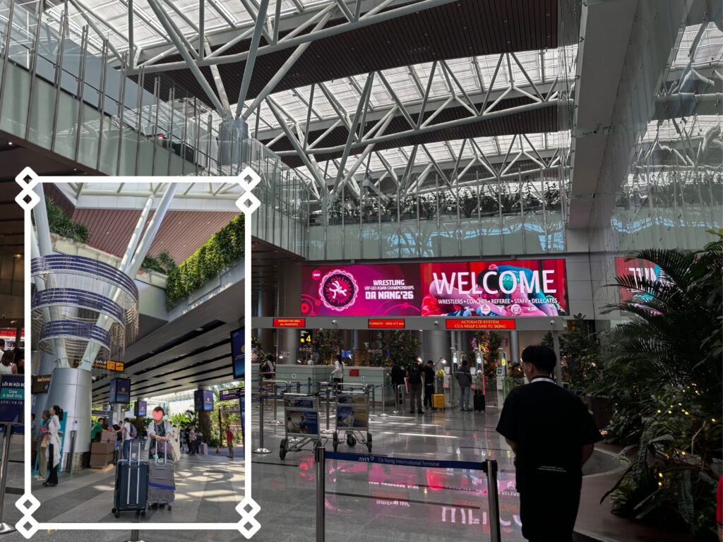 ベトナム・ダナン国際空港に到着した写真