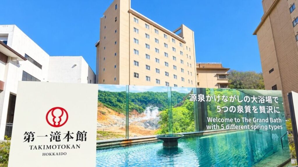 登別温泉の第一滝本館の看板